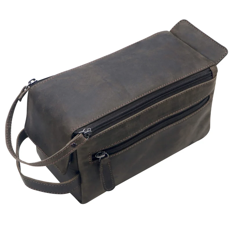 Beth Waschtasche Damen Kosmetiktasche Leder Kulturbeutel Reisen Herren