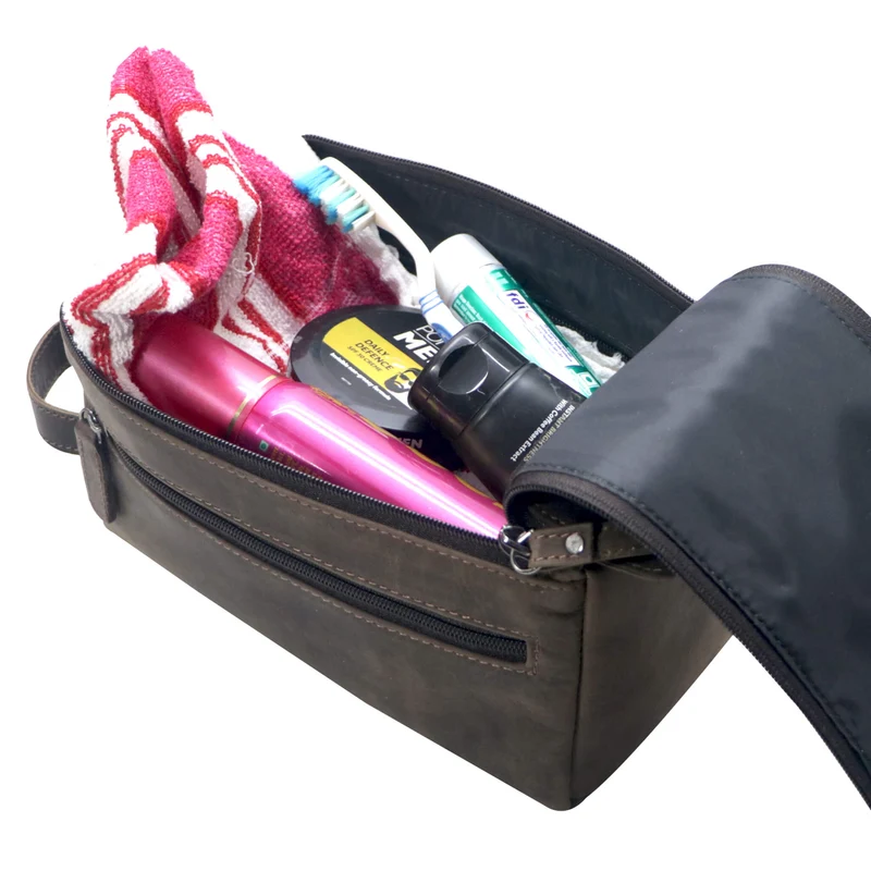 Beth Waschtasche Damen Kosmetiktasche Leder Kulturbeutel Reisen Herren