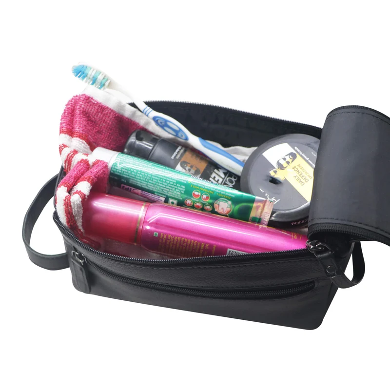 Beth Waschtasche Damen Kosmetiktasche Leder Kulturbeutel Reisen Herren