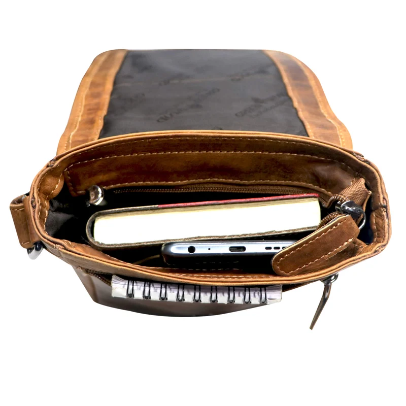 Louis Kleine Tasche für Handy und Geld zum Umhängen Leder Unisex