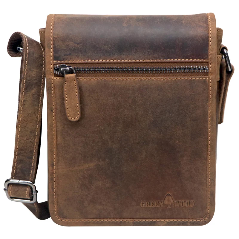 Louis Kleine Tasche für Handy und Geld zum Umhängen Leder Unisex