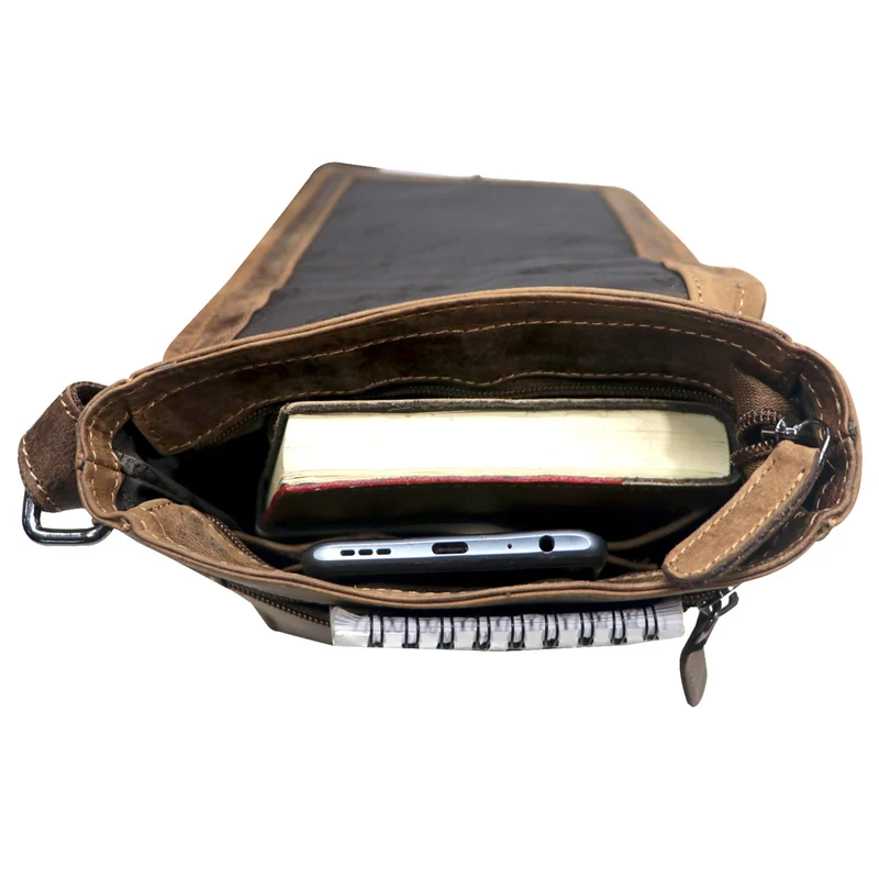 Louis Kleine Tasche für Handy und Geld zum Umhängen Leder Unisex