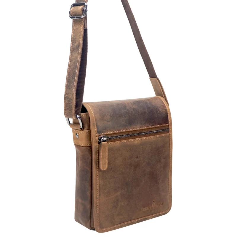 Louis Kleine Tasche für Handy und Geld zum Umhängen Leder Unisex