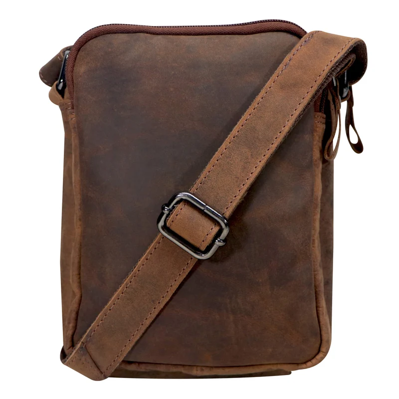 Nili Kleine Umhängetasche mit Vielen Fächern Crossbody Bag Leder