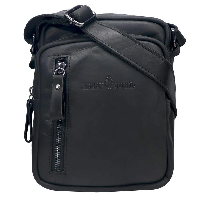 Nili Kleine Umhängetasche mit Vielen Fächern Crossbody Bag Leder