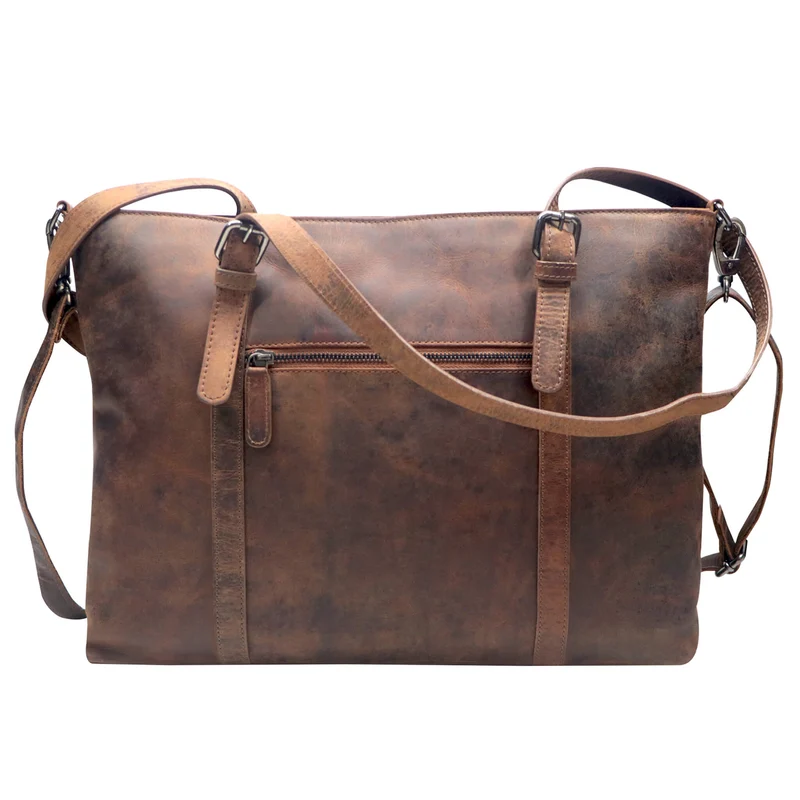 Silky Businesstasche Damen Groß Leder Shopper Handtasche zum Umhängen