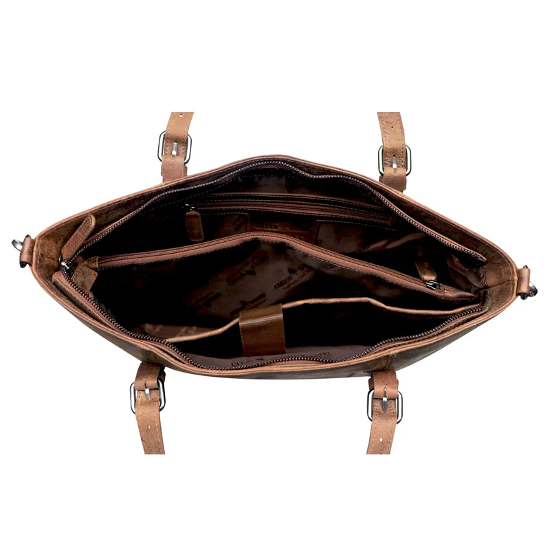 Silky Businesstasche Damen Groß Leder Shopper Handtasche zum Umhängen