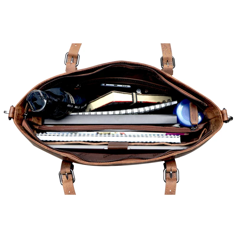 Silky Businesstasche Damen Groß Leder Shopper Handtasche zum Umhängen