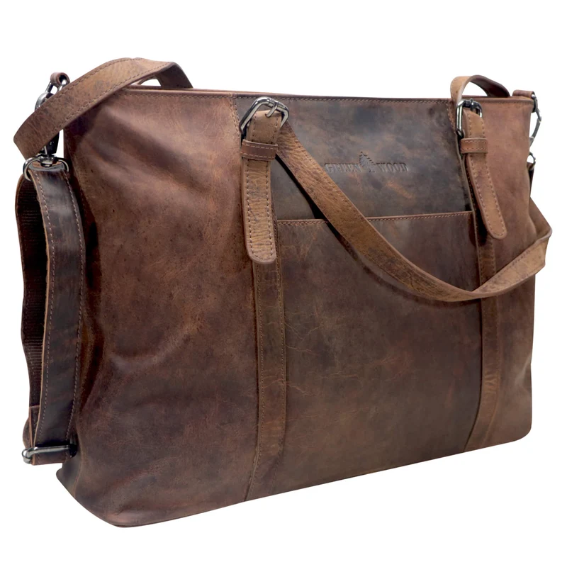 Silky Businesstasche Damen Groß Leder Shopper Handtasche zum Umhängen