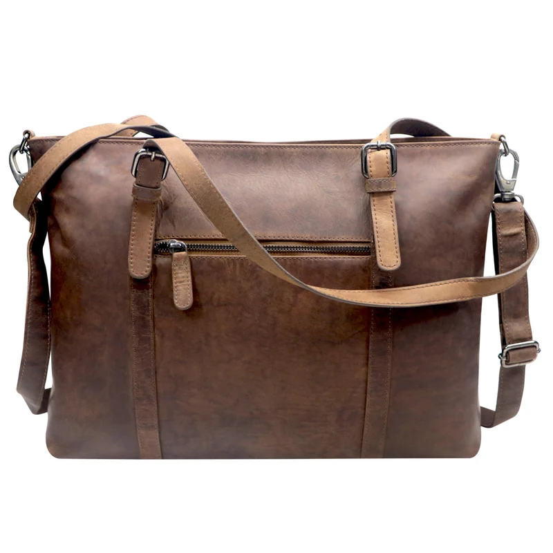 Silky Businesstasche Damen Groß Leder Shopper Handtasche zum Umhängen