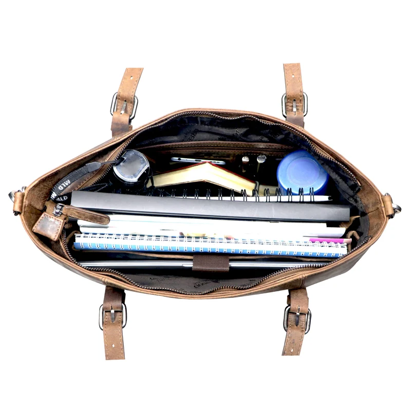 Silky Businesstasche Damen Groß Leder Shopper Handtasche zum Umhängen