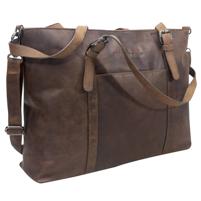 Silky Businesstasche Damen Groß Leder Shopper Handtasche zum Umhängen