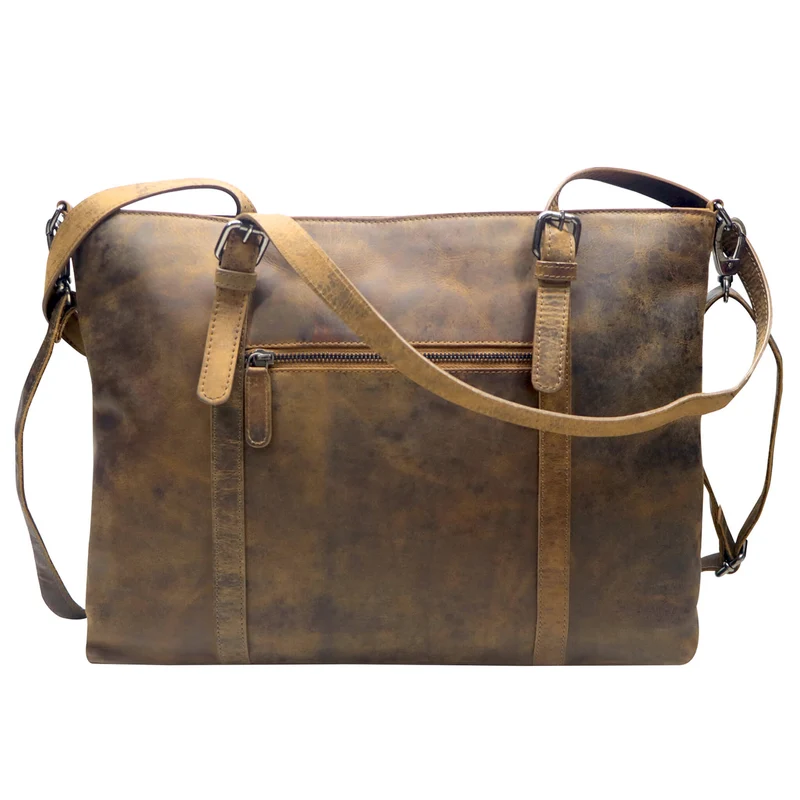 Silky Businesstasche Damen Groß Leder Shopper Handtasche zum Umhängen