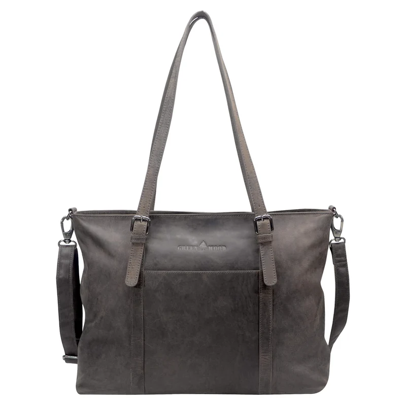 Silky Businesstasche Damen Groß Leder Shopper Handtasche zum Umhängen