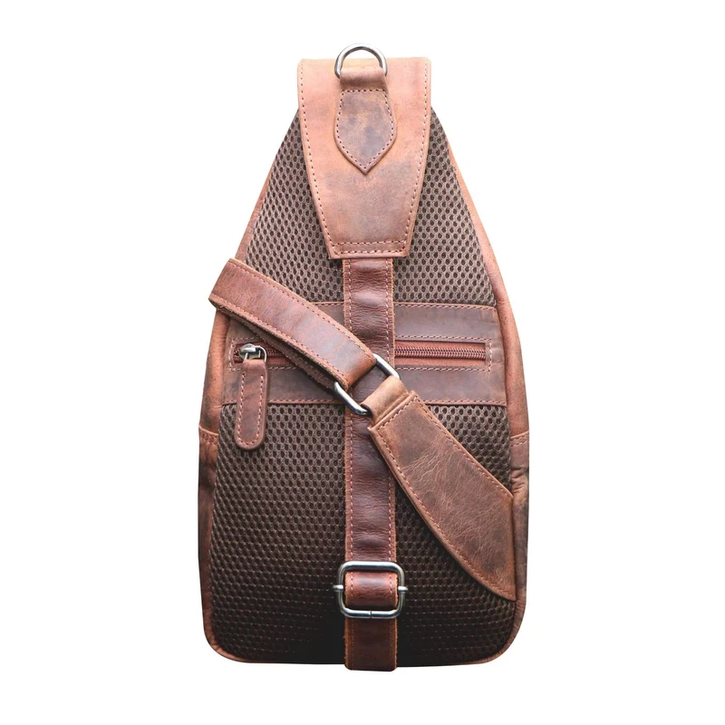 Tom Brusttasche Herren Leder Sling Bag Damen Umhängetasche