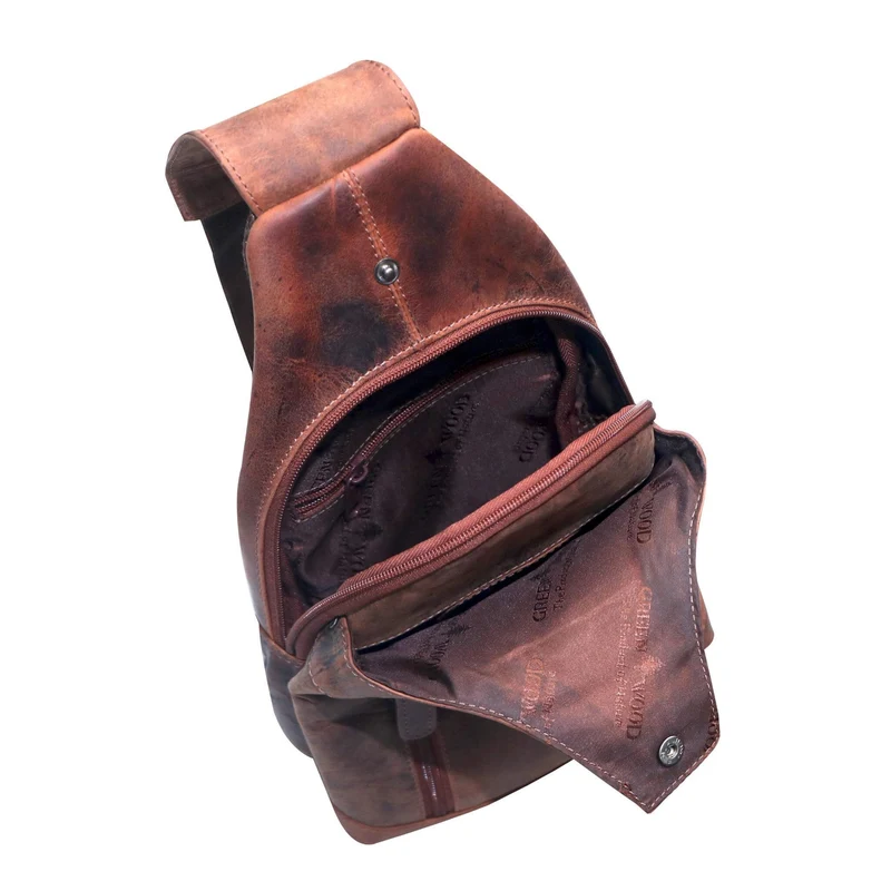 Tom Brusttasche Herren Leder Sling Bag Damen Umhängetasche