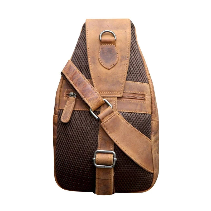Tom Brusttasche Herren Leder Sling Bag Damen Umhängetasche