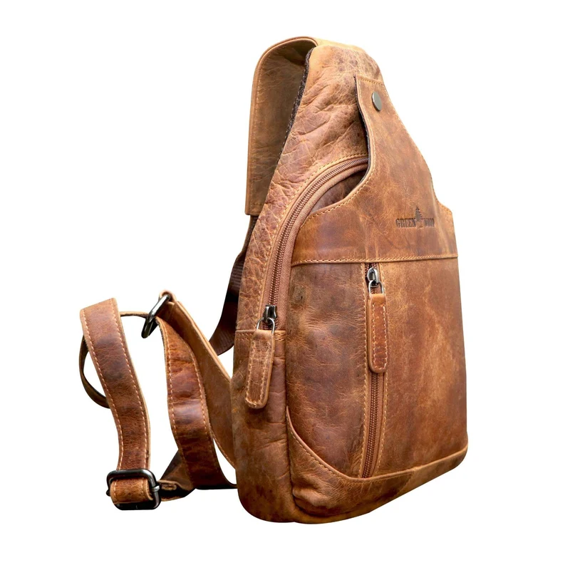 Tom Brusttasche Herren Leder Sling Bag Damen Umhängetasche