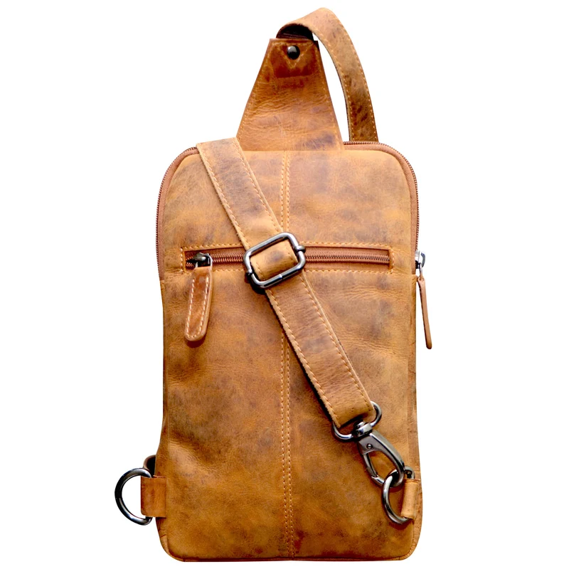 Alex Rucksack Umhängetasche Damen Leder Fahrradtasche Rucksack Herren