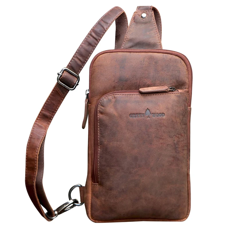 Alex Rucksack Umhängetasche Damen Leder Fahrradtasche Rucksack Herren