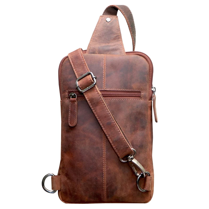 Alex Rucksack Umhängetasche Damen Leder Fahrradtasche Rucksack Herren