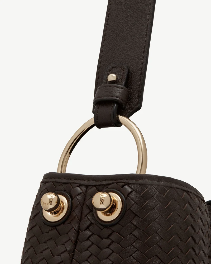 Lana Hobo - Chocolate Woven Leather