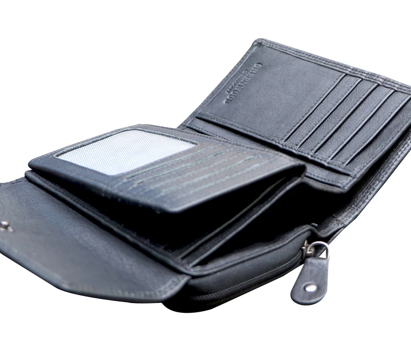 Mia Damen Geldbeutel mit Großem Münzfach Brieftasche RFID Herren