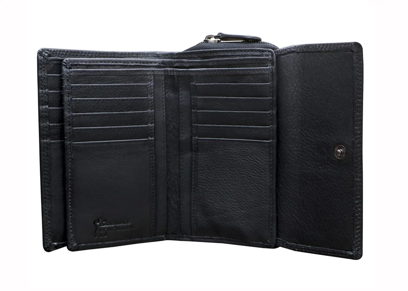 Mia Damen Geldbeutel mit Großem Münzfach Brieftasche RFID Herren