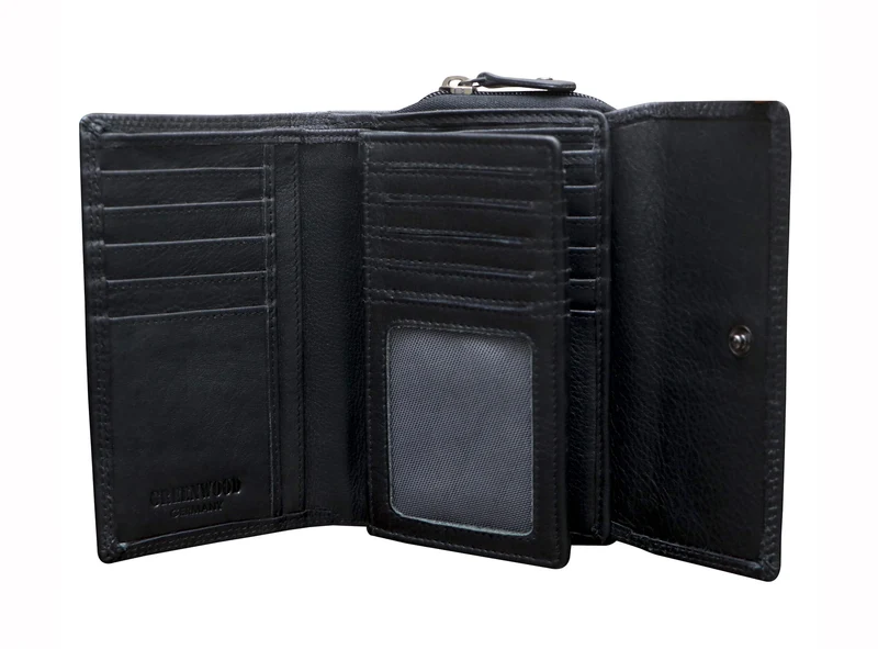 Mia Damen Geldbeutel mit Großem Münzfach Brieftasche RFID Herren