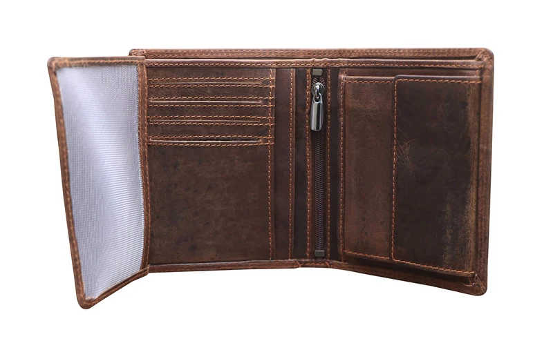 Tim Brieftasche Herren Hochformat Leder Geldbörse RFID Schutz