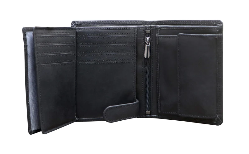Ben Geldbörse Herren RFID Schutz Leder Portemonnaie Hochformat