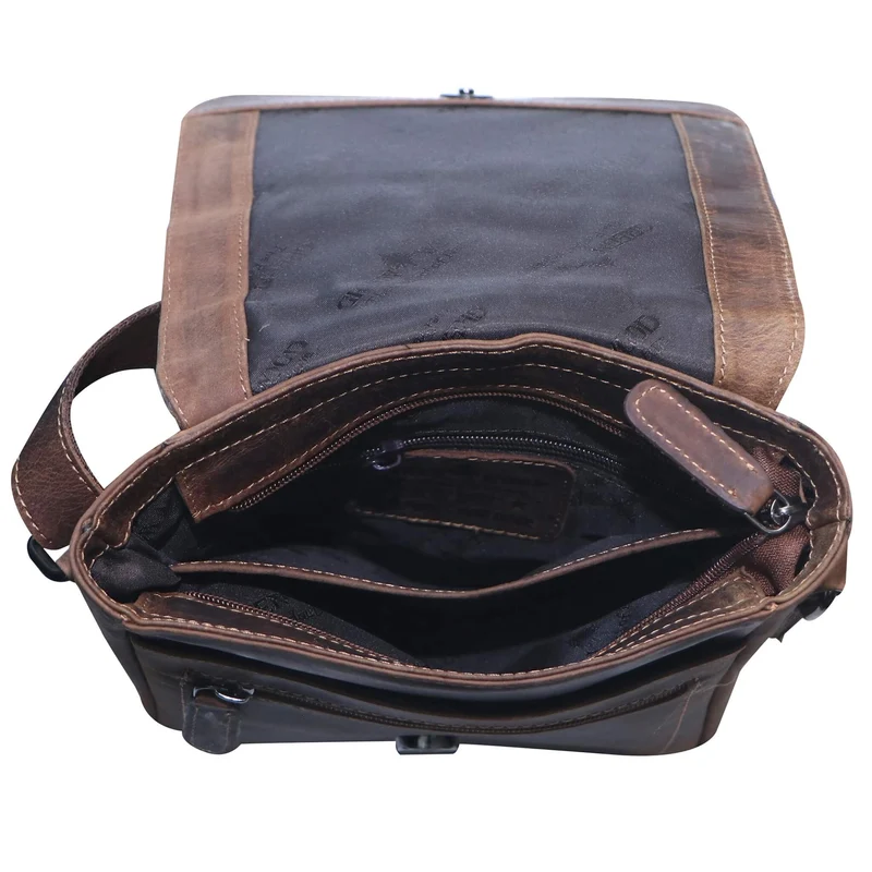Fran Kleine Schultertasche Damen Umhängetasche Leder Herren Retro