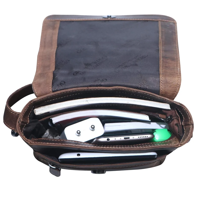 Fran Kleine Schultertasche Damen Umhängetasche Leder Herren Retro