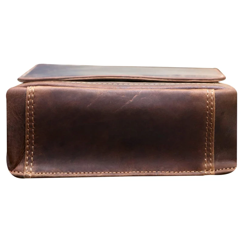 Fran Kleine Schultertasche Damen Umhängetasche Leder Herren Retro