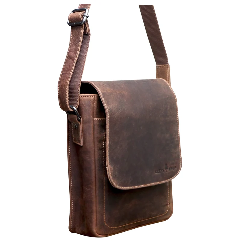 Fran Kleine Schultertasche Damen Umhängetasche Leder Herren Retro