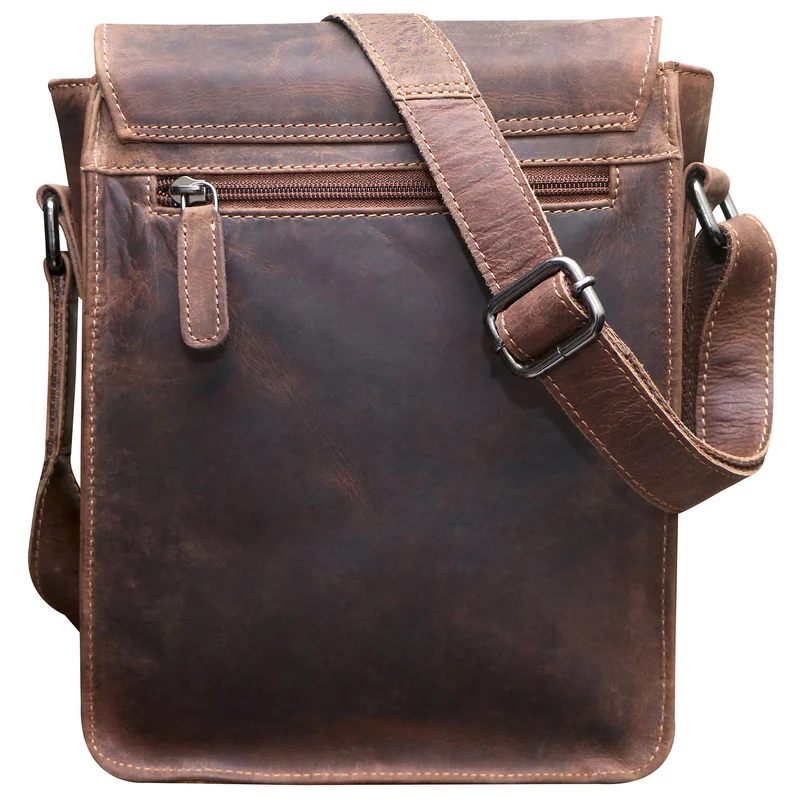 Fran Kleine Schultertasche Damen Umhängetasche Leder Herren Retro