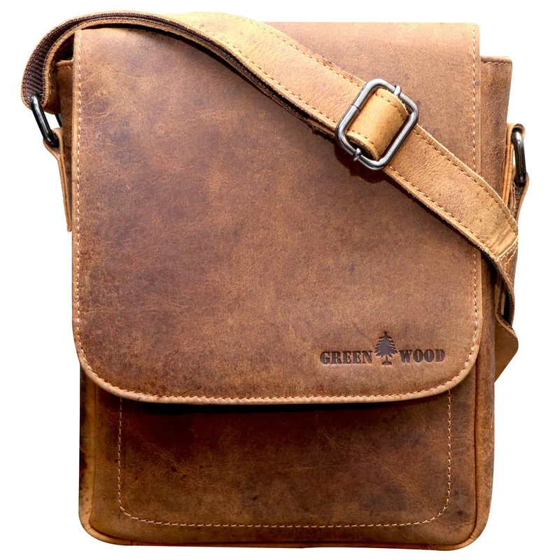 Fran Kleine Schultertasche Damen Umhängetasche Leder Herren Retro