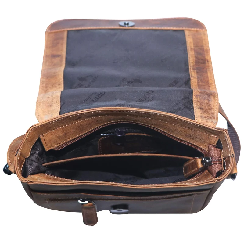 Fran Kleine Schultertasche Damen Umhängetasche Leder Herren Retro