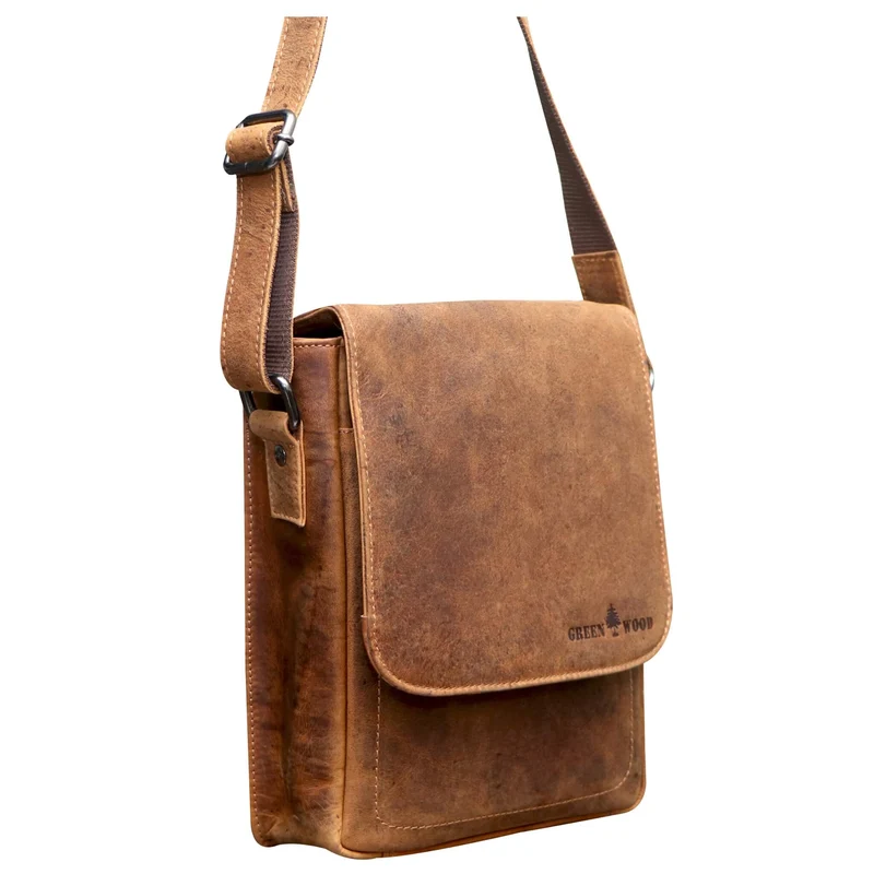 Fran Kleine Schultertasche Damen Umhängetasche Leder Herren Retro
