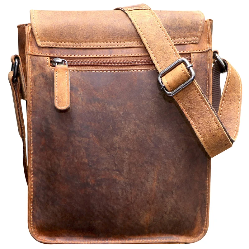 Fran Kleine Schultertasche Damen Umhängetasche Leder Herren Retro