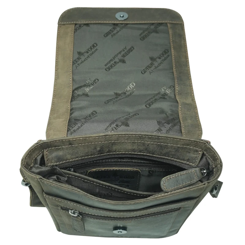 Fran Kleine Schultertasche Damen Umhängetasche Leder Herren Retro