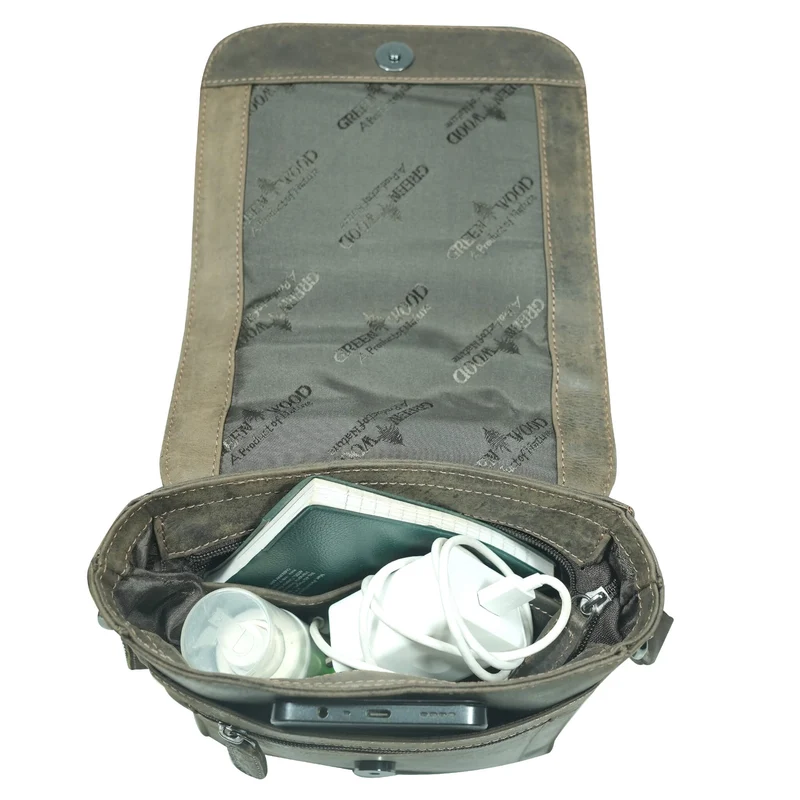 Fran Kleine Schultertasche Damen Umhängetasche Leder Herren Retro