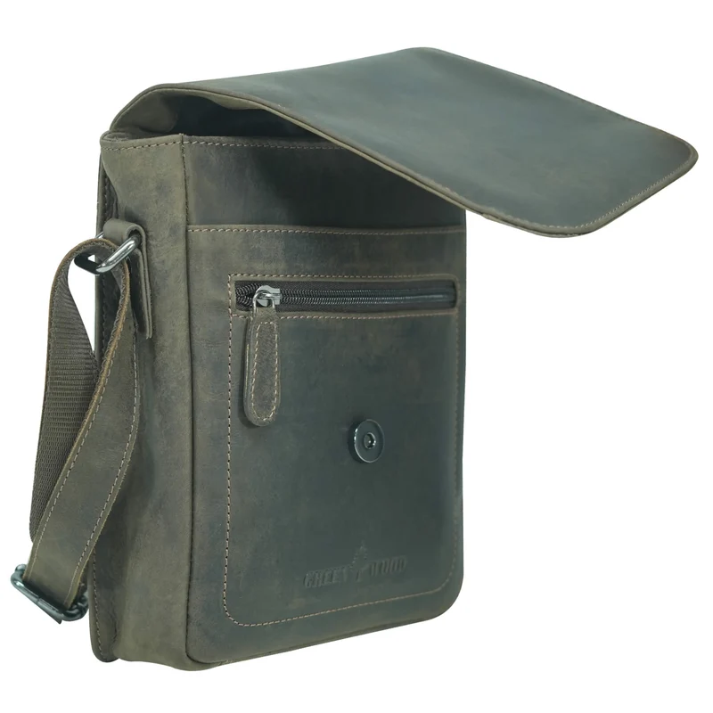 Fran Kleine Schultertasche Damen Umhängetasche Leder Herren Retro