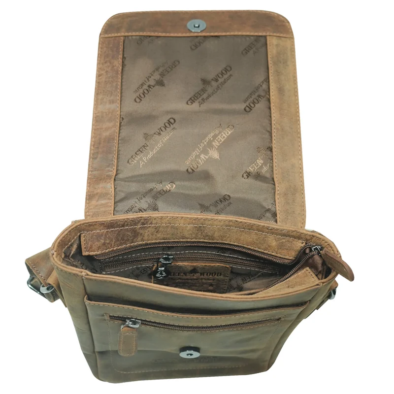 Fran Kleine Schultertasche Damen Umhängetasche Leder Herren Retro