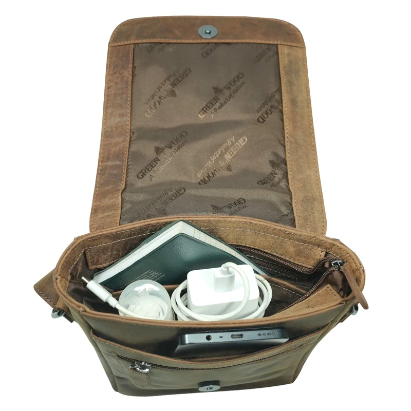 Fran Kleine Schultertasche Damen Umhängetasche Leder Herren Retro