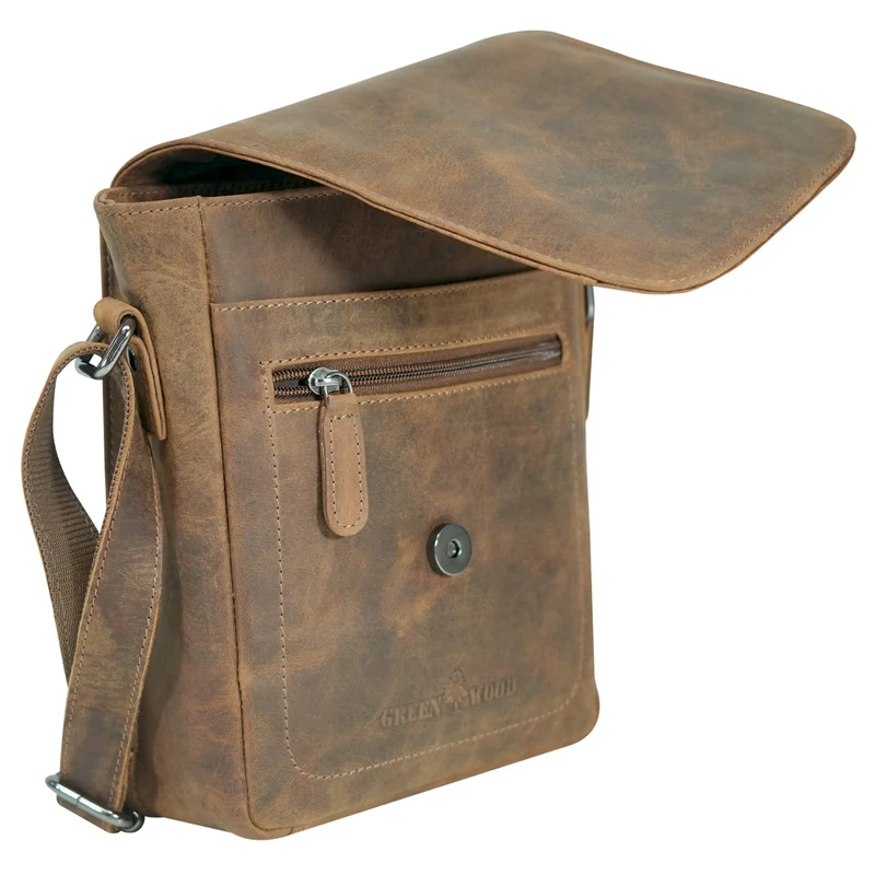Fran Kleine Schultertasche Damen Umhängetasche Leder Herren Retro