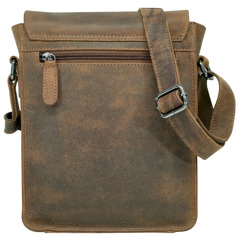 Fran Kleine Schultertasche Damen Umhängetasche Leder Herren Retro