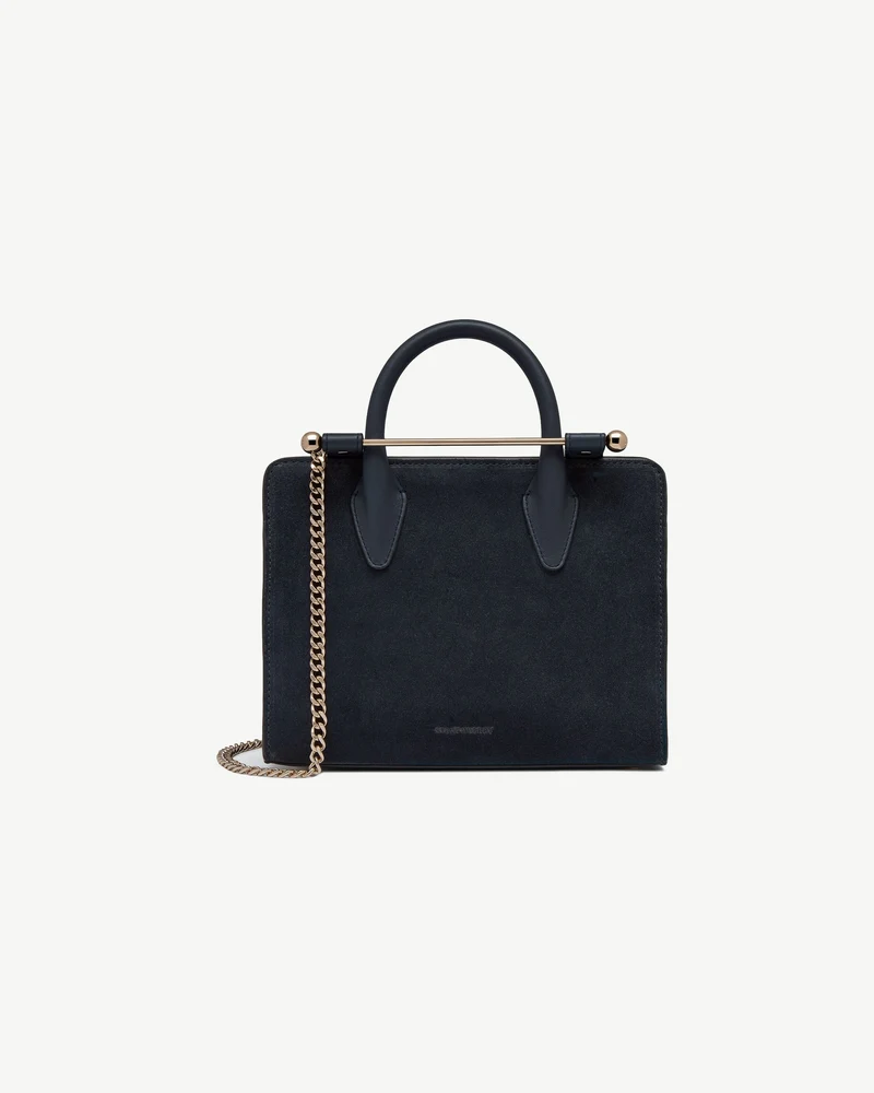 Mini Tote - Navy Suede