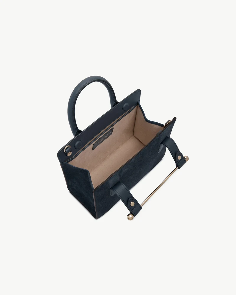 Mini Tote - Navy Suede