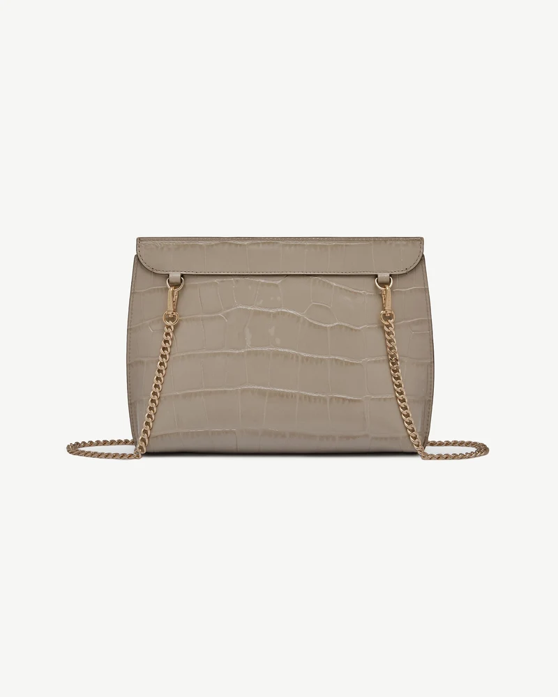 Stylist - Croc-Embossed Leather Light Taupe